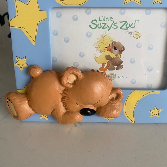 Little Suzy's Zoo Boof Brown Bear Keepsake Baby Photo Frame for 3.5" x 5" Pictur - Picture 2 of 4